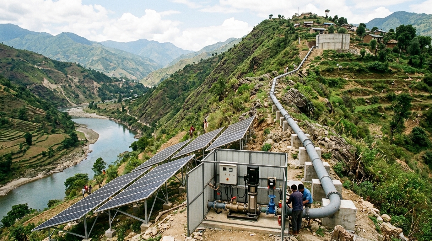 PV550 Solar Pump Inverter for High-Lift Village Water Intake